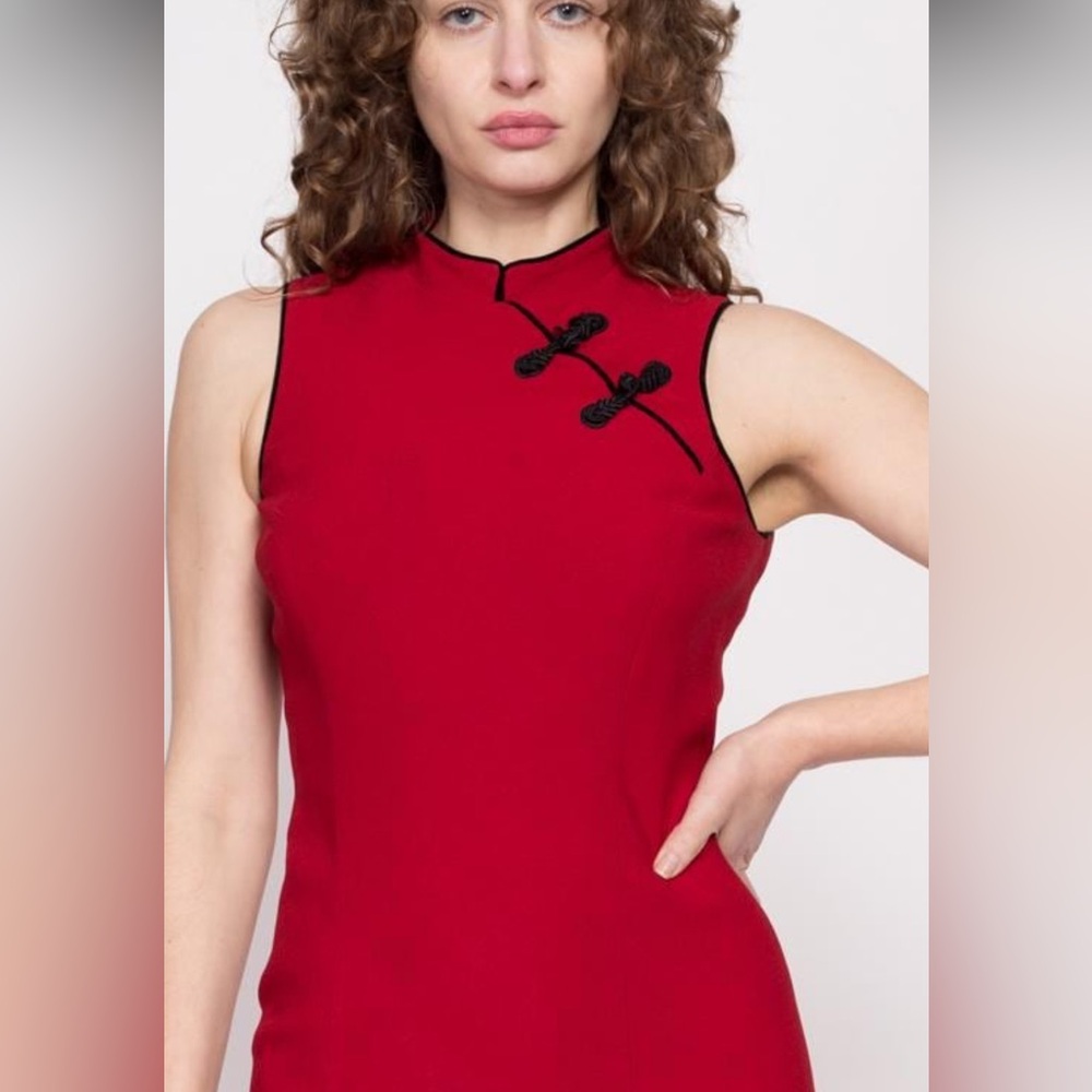 BEBE vintage 90s Asian Cheongsam dress